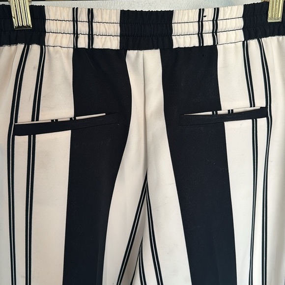 INC women’s wide leg size 0 Black and white striped lined pants - Picture 6 of 11